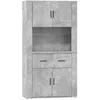 Image de vidaXL Buffet haut Gris béton Bois d'ingénierie