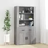 Image de vidaXL Buffet haut Sonoma gris Bois d'ingénierie
