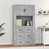 Image de vidaXL Buffet haut Gris béton Bois d'ingénierie