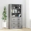 Image de vidaXL Buffet haut Sonoma gris Bois d'ingénierie