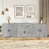 Image de vidaXL Buffets 3 pcs gris béton bois d'ingénierie