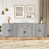 Image de vidaXL Buffets 3 pcs Sonoma gris Bois d'ingénierie