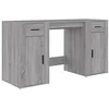 Image de vidaXL Bureau avec armoire sonoma gris bois d'ingénierie
