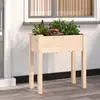 Image de vidaXL Jardinière avec doublure 71x37x76 cm bois massif de sapin