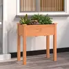 Image de vidaXL Jardinière avec doublure marron 71x37x76cm bois massif de sapin