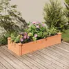Image de vidaXL Lit surélevé de jardin doublure 120x45x25 cm bois massif sapin