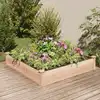 Image de vidaXL Lit surélevé de jardin doublure 120x120x25 cm bois massif sapin