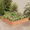 Image de vidaXL Lit surélevé de jardin doublure 120x120x25 cm bois massif sapin