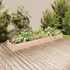Image de vidaXL Lit surélevé de jardin doublure 240x45x25 cm bois massif sapin