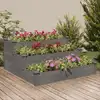 Image de vidaXL Lit surélevé de jardin gris 120x120x56 cm bois massif de sapin