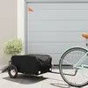 Image de vidaXL Remorque de vélo noir 30 kg fer