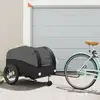 Image de vidaXL Remorque de vélo noir 45 kg fer