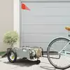 Image de vidaXL Remorque de vélo gris tissu oxford et fer