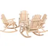 Image de vidaXL Ensemble de salon de jardin 5 pcs bois massif d'épicéa