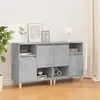 Image de vidaXL Buffets 2 pcs gris béton 60x35x70 cm bois d'ingénierie