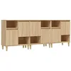Image de vidaXL Buffets 3 pcs chêne sonoma 60x35x70 cm bois d'ingénierie