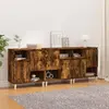 Image de vidaXL Buffets 3 pcs chêne fumé 60x35x70 cm bois d'ingénierie