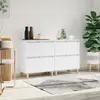 Image de vidaXL Buffets 2 pcs blanc 60x35x70 cm bois d'ingénierie