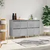 Image de vidaXL Buffets 2 pcs gris béton 60x35x70 cm bois d'ingénierie