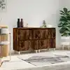 Image de vidaXL Buffets 2 pcs chêne fumé 60x35x70 cm bois d'ingénierie