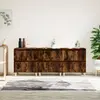 Image de vidaXL Buffets 3 pcs chêne fumé 60x35x70 cm bois d'ingénierie