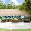 Image de vidaXL Salon de jardin 8 pcs avec coussins bois de pin imprégné