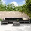 Image de vidaXL Salon de jardin 7 pcs avec coussins gris bois massif