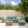 Image de vidaXL Salon de jardin 7 pcs avec coussins bois de pin imprégné