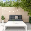 Image de vidaXL Salon de jardin 2 pcs avec coussins blanc bois massif