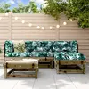 Image de vidaXL Salon de jardin 5 pcs bois de pin imprégné