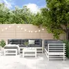 Image de vidaXL Salon de jardin 7 pcs Blanc Bois de pin massif