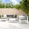 Image de vidaXL Salon de jardin 7 pcs Blanc Bois de pin massif