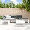 Image de vidaXL Salon de jardin 6 pcs Blanc Bois de pin massif