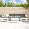 Image de vidaXL Salon de jardin 7 pcs Blanc Bois de pin massif
