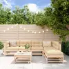 Image de vidaXL Salon de jardin 7 pcs Bois de pin massif