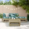 Image de vidaXL Salon de jardin 4 pcs bois de pin imprégné