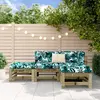 Image de vidaXL Salon de jardin 4 pcs bois de pin imprégné