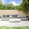 Image de vidaXL Salon de jardin 4 pcs blanc bois de pin massif