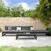 Image de vidaXL Salon de jardin 4 pcs noir bois massif de pin