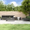 Image de vidaXL Salon de jardin 5 pcs gris bois massif de pin