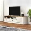 Image de vidaXL Meuble TV VIGO blanc 156x40x40 cm bois massif de pin