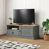 Image de vidaXL Meuble TV VIGO gris 106x40x40 cm bois massif de pin
