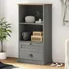 Image de vidaXL Bibliothèque VIGO gris 60x35x114,5 cm bois massif de pin