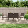 Image de vidaXL Ensemble à manger de jardin 7 pcs coussins résine tressée acier