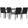 Image de vidaXL Ensemble à manger de jardin 5 pcs coussins résine tressée acier