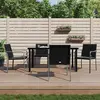 Image de vidaXL Ensemble à manger de jardin 5 pcs coussins résine tressée acier