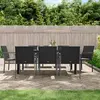 Image de vidaXL Ensemble à manger de jardin 9 pcs coussins résine tressée acier