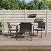 Image de vidaXL Ensemble à manger de jardin 5 pcs coussins résine tressée acier