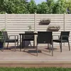 Image de vidaXL Ensemble à manger de jardin 5 pcs coussins résine tressée acier