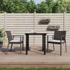 Image de vidaXL Ensemble à manger de jardin 3 pcs coussins résine tressée acier